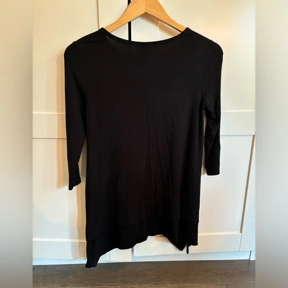 Eileen Fisher Organic Cotton Long Sleeve Basic Top XXS casual chic minimalist - Picture 2 of 5